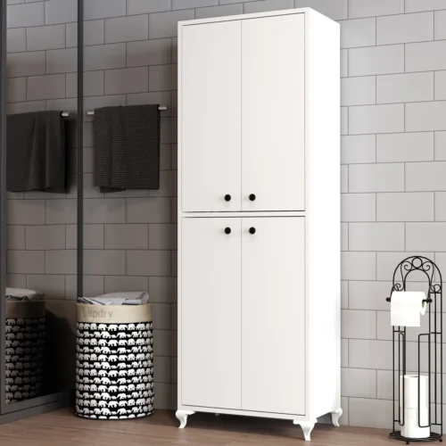 4 Kapaklı Tam Boy Çok Amaçlı Mutfak & Banyo Dolabı, Kiler