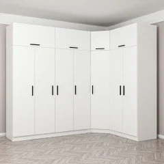 7 Kapı 2 O Köşe Gardırop + Gardırop Beyaz