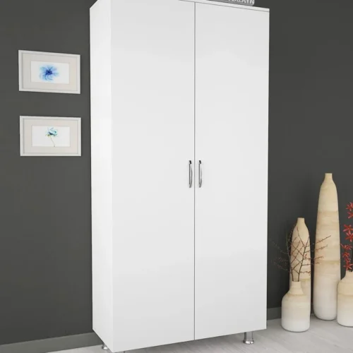 2 Kapaklı 5 Raflı Banyo Dolabı